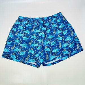 Columbia PFG swim trunks Super Backcast Water Short Blue Fish Print men Size XXL